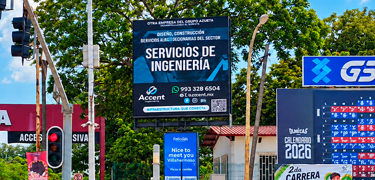 Pantallas electrónicas en Plaza Deportiva